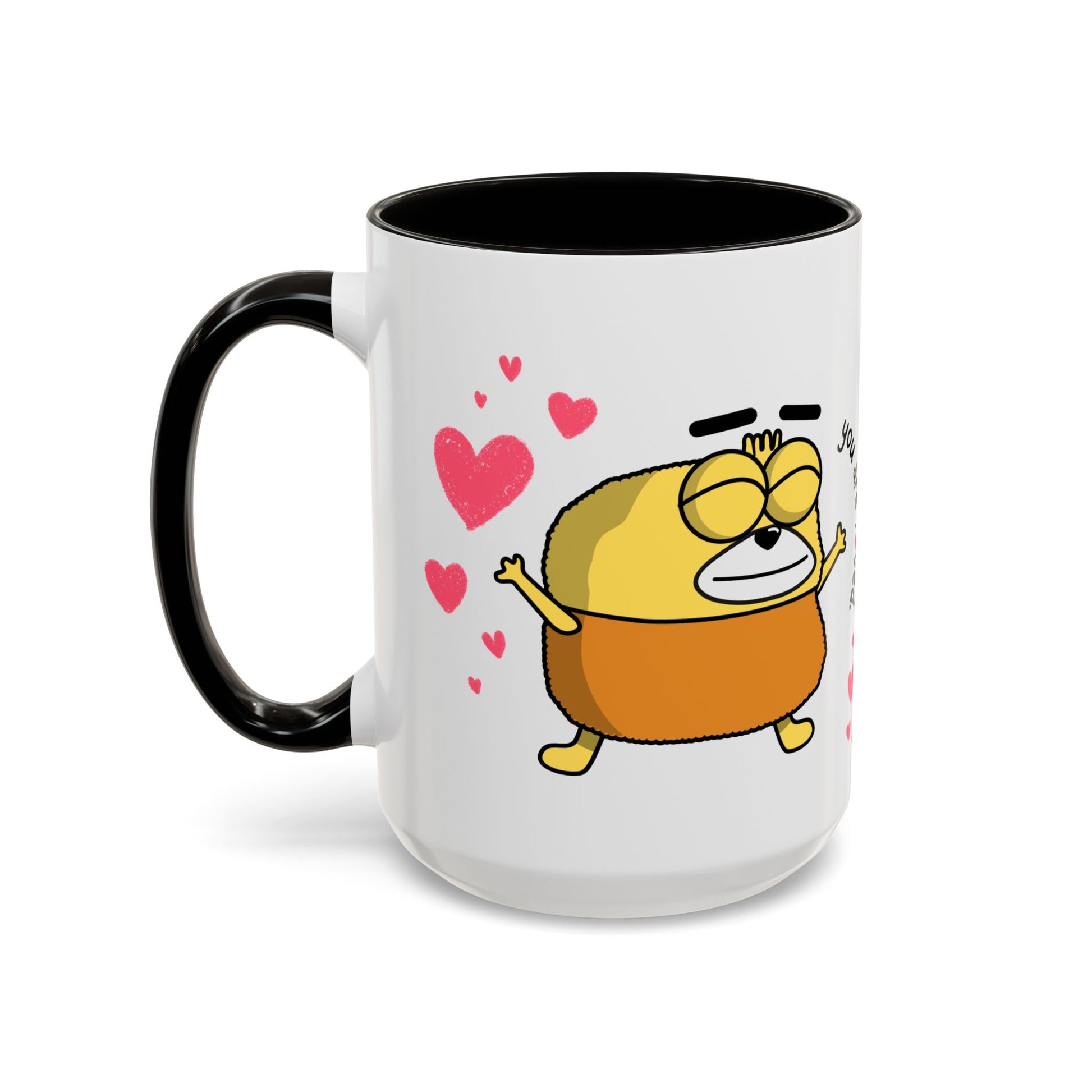 Yellow The Puppet “You Are Loved” / Bitcoin Coffee Mug - Orange Habit Home - The Orange Habit