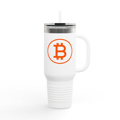Bitcoin B Insulated Travel Mug - Orange Habit Home - The Orange Habit