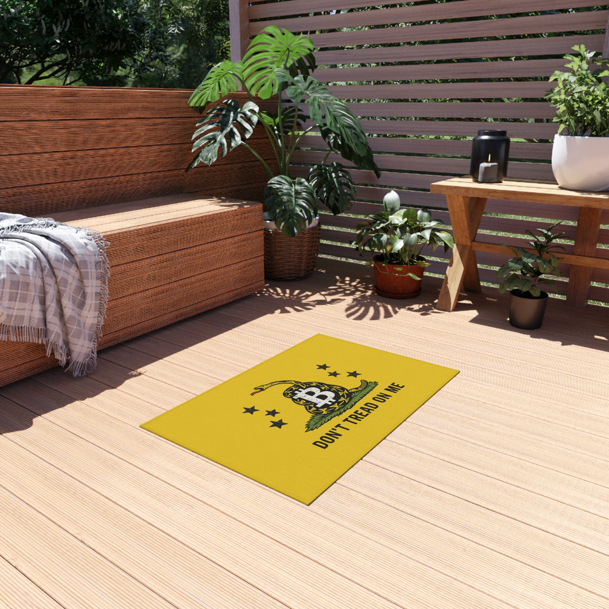 Don't Tread On Me: Bitcoin Gadsden Flag Doormat