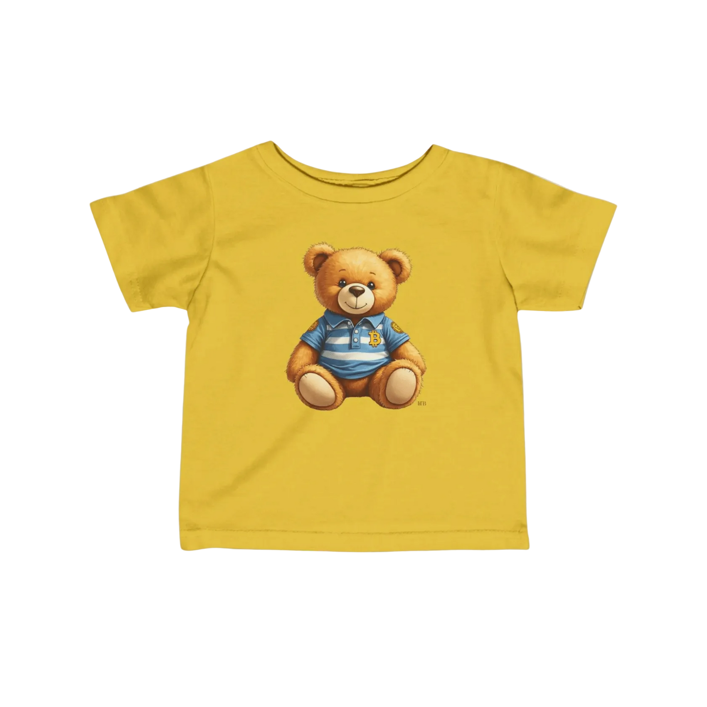 Yellow Bitcoin Tee for Infants by lil'B from the Bearish Collection