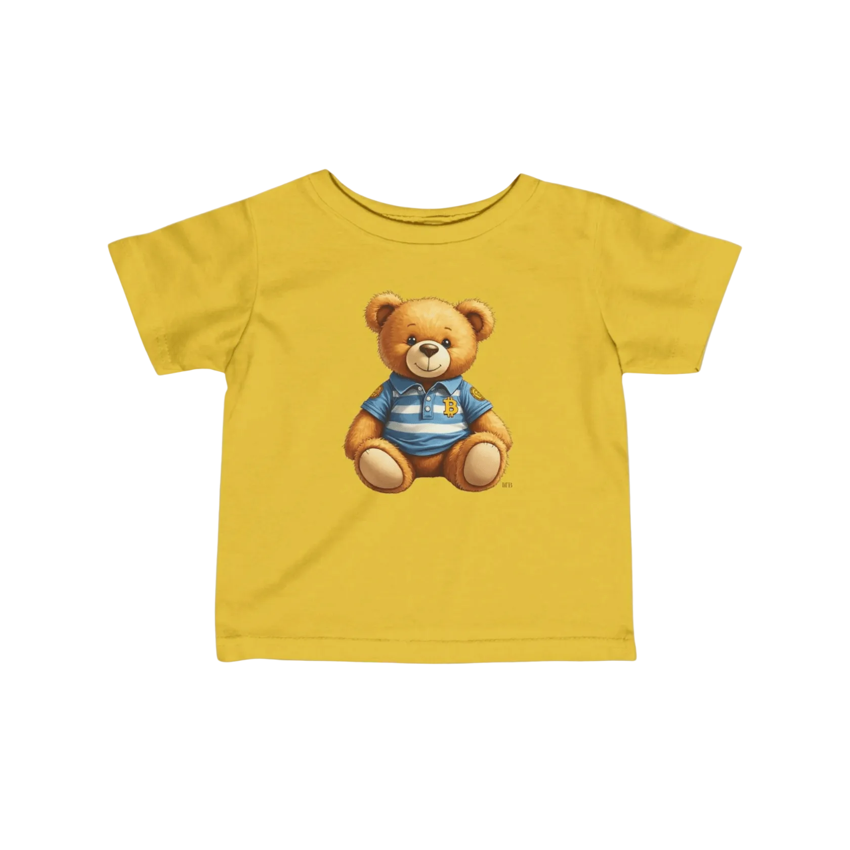 Yellow Bitcoin Tee for Infants by lil'B from the Bearish Collection