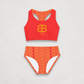 Pink and Orange Girls Bitcoin Paris Kids Bitcoin Swimsuit by lil'B for toddlers and little girls