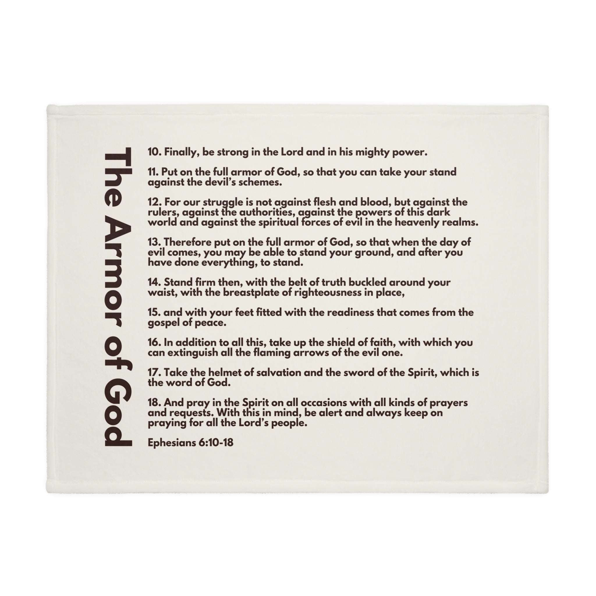 Armor of God: Girl's Bible Verse Blanket