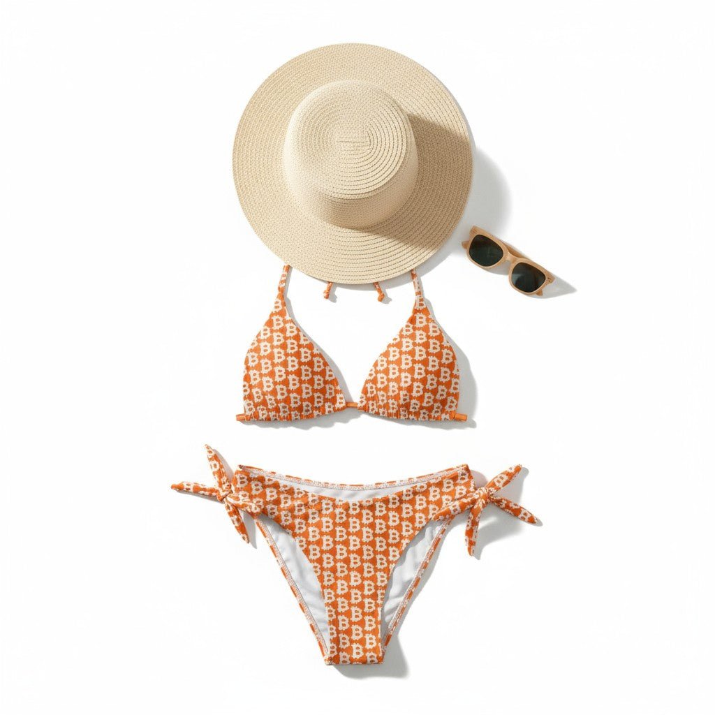Orange Bitcoin Bikini by Nikki Nakamoto