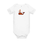 White Bitcoin Onesie for Infants by the Bitcoin Whale Collection by lil'B