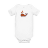 White Bitcoin Onesie for Infants by the Bitcoin Whale Collection by lil'B