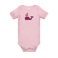 Pink Bitcoin Whale Bitcoin Onesie for Infants by lil'B