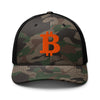 camo bitcoin b embroidered hat