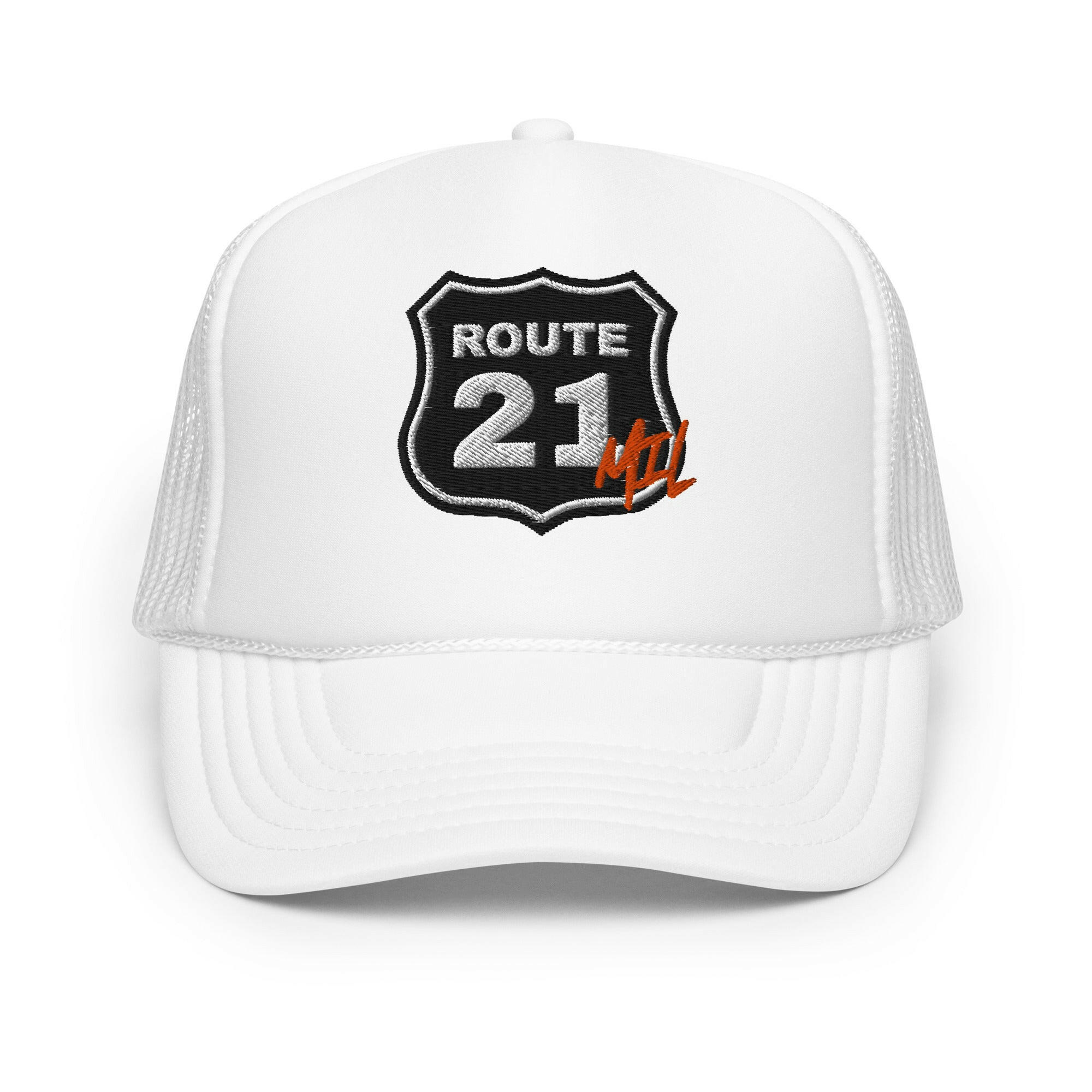 Bitcoin Foam Trucker Hat Route 21 Collection (white) - SVRN Society