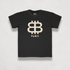 front view of the Bitcoin Paris Kids Tee in black by lil&