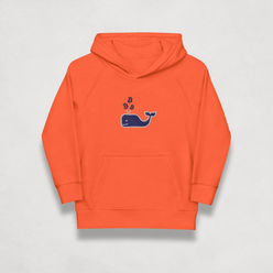 Orange Bitcoin Whale Kids Bitcoin Hoodie by lil'B