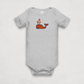 Heather Grey Bitcoin Onesie for Infants by the Bitcoin Whale Collection by lil'B