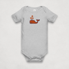 Heather Grey Bitcoin Onesie for Infants by the Bitcoin Whale Collection by lil'B
