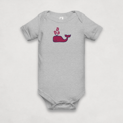 Grey Heather Bitcoin Whale Bitcoin Onesie for Infants by lil'B