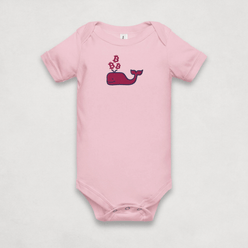 Pink Bitcoin Whale Bitcoin Onesie for Infants by lil'B