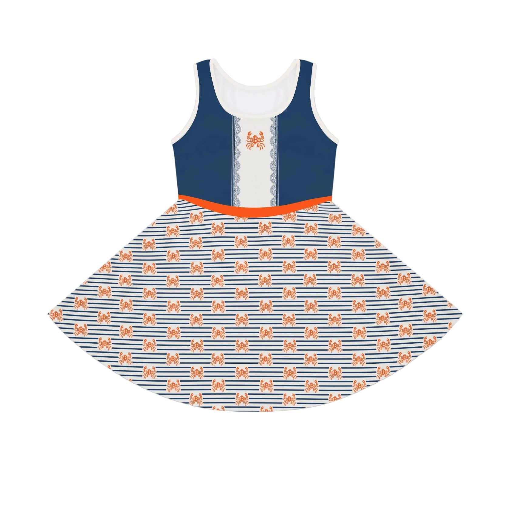 front of the Crab B Girls Bitcoin Dress by lil'B at The Orange Habit