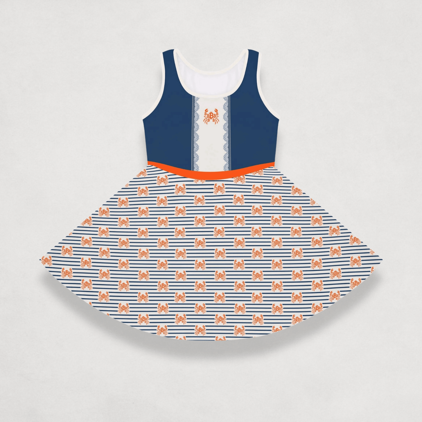 front of the Crab B Girls Bitcoin Dress by lil'B at The Orange Habit