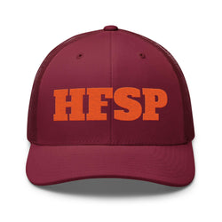 HFSP Bitcoin Trucker Cap - The Orange Habit (cranberry)
