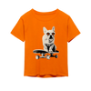 front of the HODL Dog Orange Kids Tee by lil'B