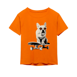 front of the HODL Dog Orange Kids Tee by lil'B