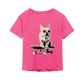 front view of the HODL Dog Kids Tee in pink by lil'B