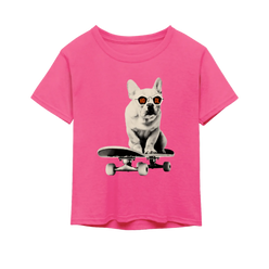 front view of the HODL Dog Kids Tee in pink by lil'B