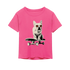 front view of the HODL Dog Kids Tee in pink by lil&