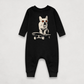 Black Bitcoin Bodysuit for Infants by the Hodl Dog Frenchie Collection by lil'B