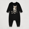 Black Bitcoin Bodysuit for Infants by the Hodl Dog Frenchie Collection by lil'B