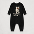 Black Bitcoin Bodysuit for Infants by the Hodl Dog Frenchie Collection by lil&