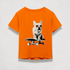 front of the HODL Dog Orange Kids Tee by lil&