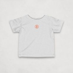 Heather grey Bitcoin Tee for Infants by  lil'B from the Branded Collection