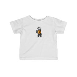 White Bitcoin Tee for Infants from the Honey Badger Collection by li&