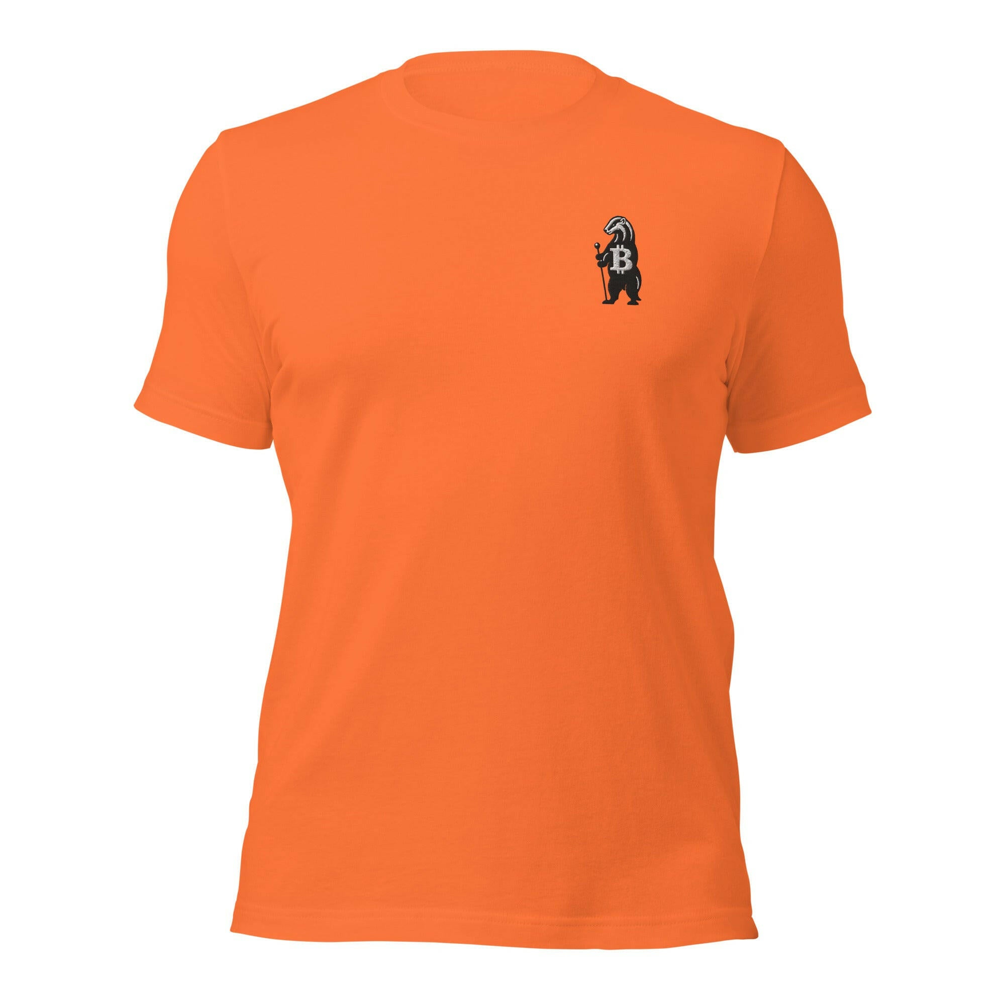 HONEY BADGER / Embroidered Bitcoin T-Shirt - SVRN_T - The Orange Habit