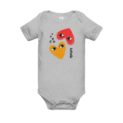 Grey I Heart Satoshi Bitcoin Onesie for Infants by lil'B