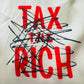 Tax The Rich: Pantalones Anchos de Seda Sintética
