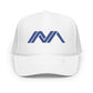 Manna Bitcoin white foam trucker hat at SVRN Society