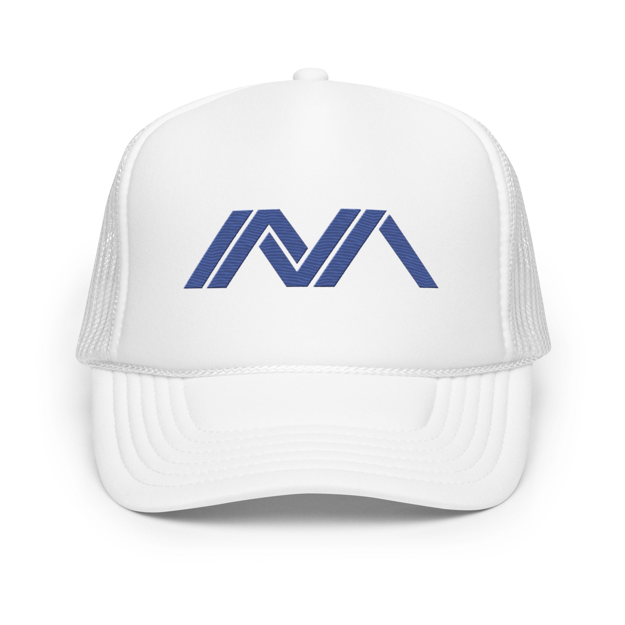Manna Bitcoin white foam trucker hat at SVRN Society