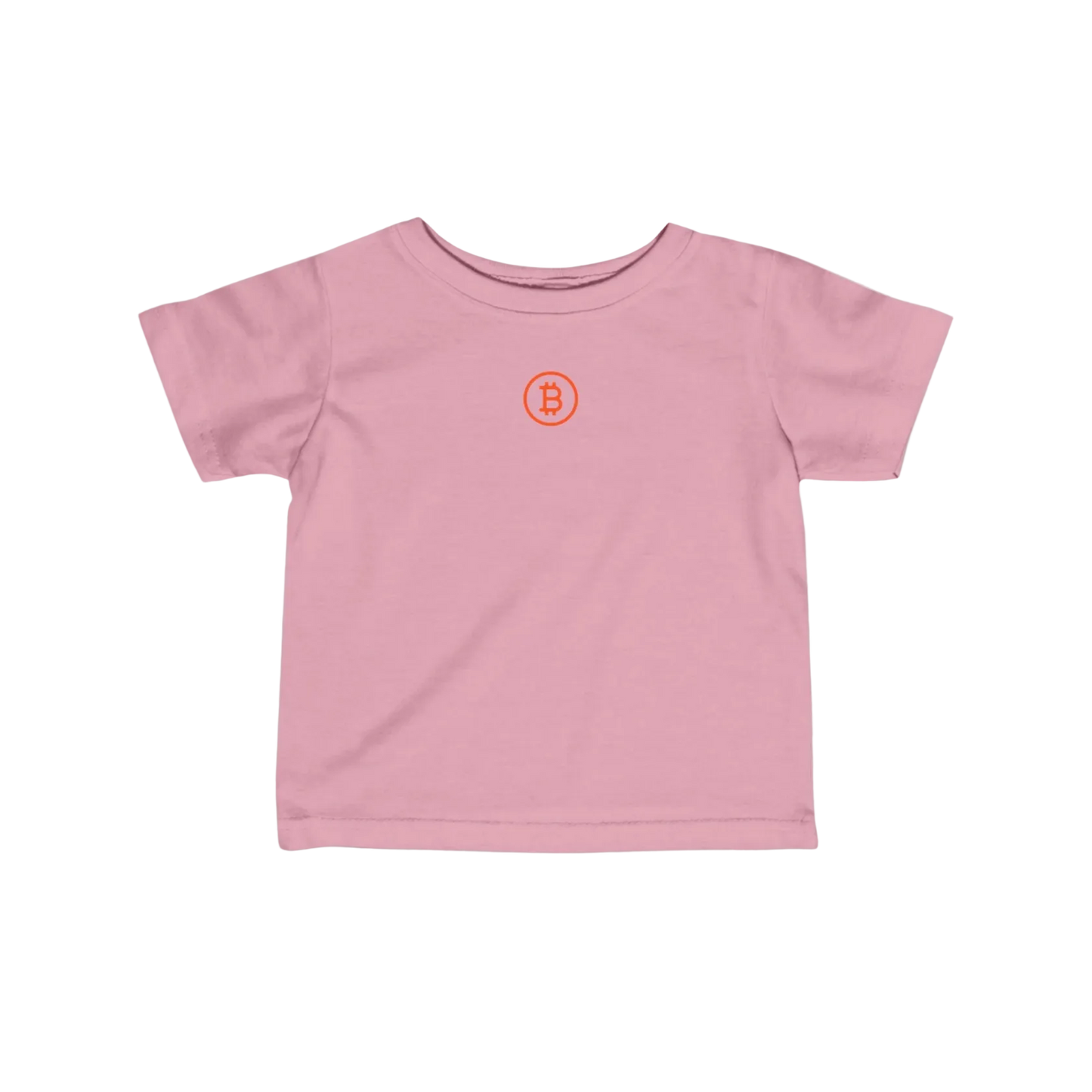 Pink Bitcoin Tee for Infants by lil'B from the Branded Collection