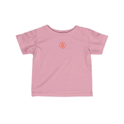 Pink Bitcoin Tee for Infants by lil'B from the Branded Collection