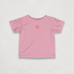 Pink Bitcoin Tee for Infants by lil'B from the Branded Collection