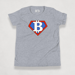 Heather Bitcoin Tee for kids from the Super B Collection by li'B