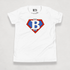 Front of the White Bitcoin Tee for kids from the Super B Collection by li&