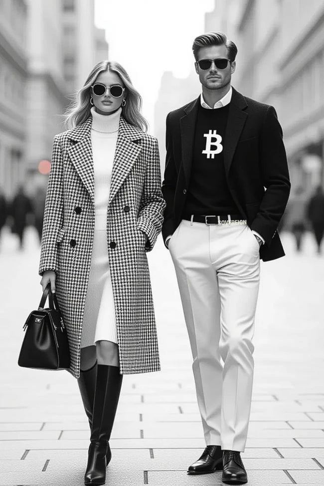 Two models wearing clothing from SVRN Society