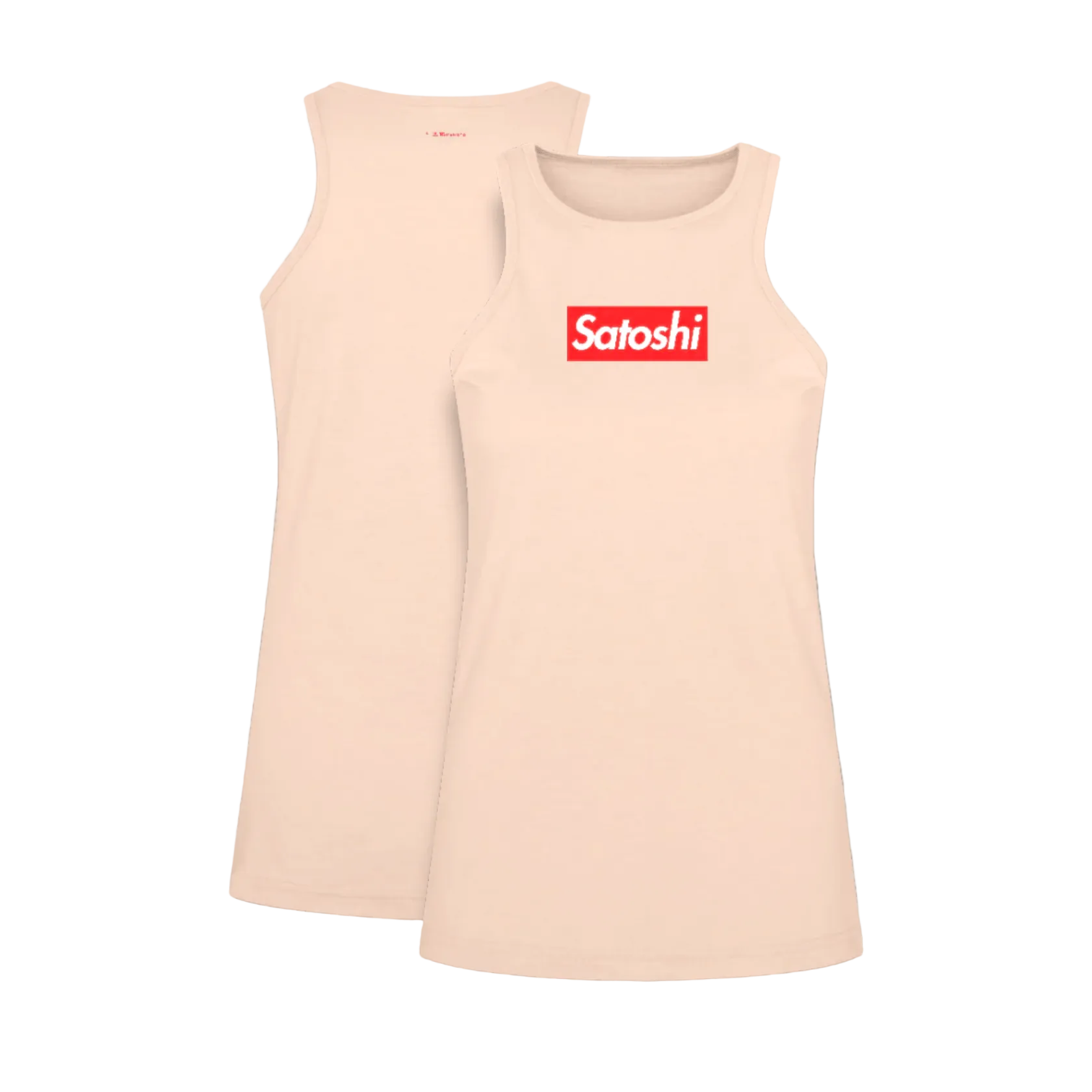 Womens cream Satoshi Racerback Tank Top by Nikki Nakamoto Front view