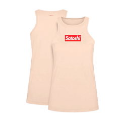 Womens cream Satoshi Racerback Tank Top by Nikki Nakamoto Front view