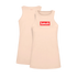 Womens cream Satoshi Racerback Tank Top by Nikki Nakamoto Front view