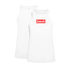 Womens White Satoshi Racerback Tank Top by Nikki Nakamoto Front view