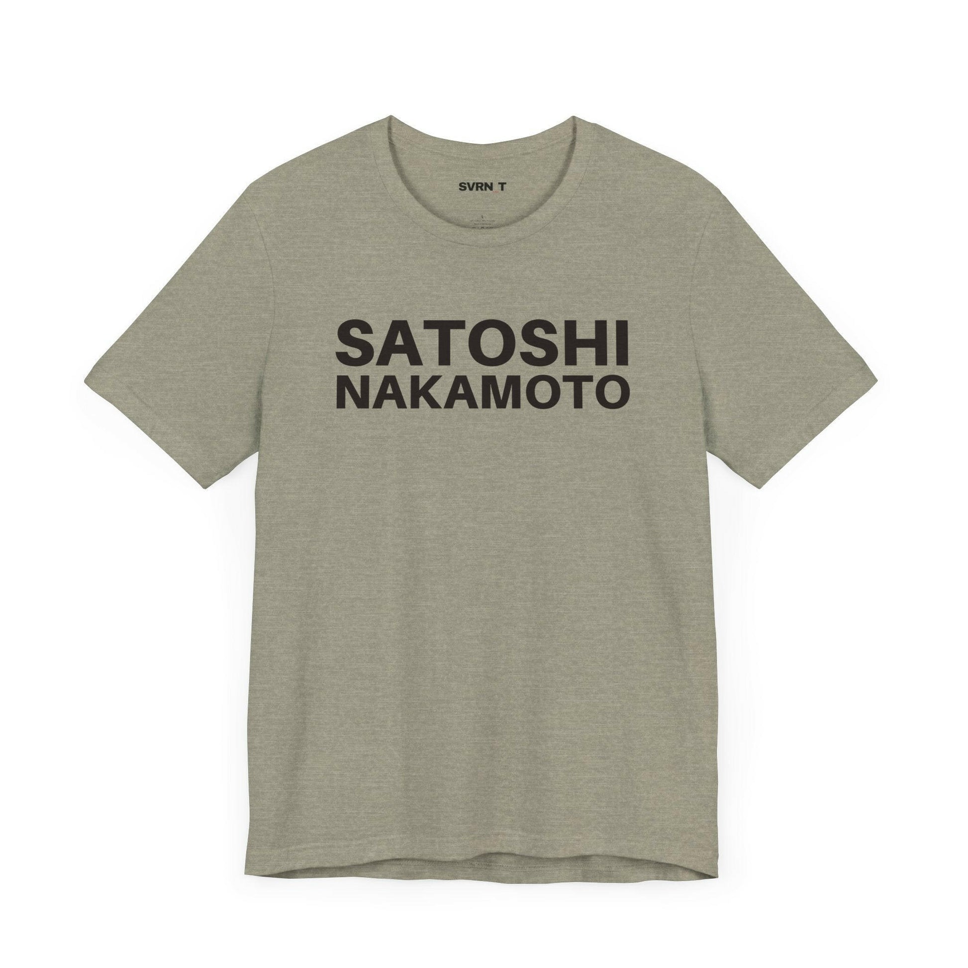 Satoshi Nakamoto Unisex Bitcoin T-Shirt by SVRNT - The Orange Habit
