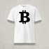 Front of the Womens Premium Bitcoin T-Shirt from The B Collection by Nikki Nakamoto Front view of white and black
